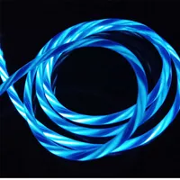 Chargers Cables Newest Glow Flowing Fast Charger LED Cable for Xiaomi Redmi Note 8 7 Pro Luminous Charging USB Cable For Huawei P20 Lite P30 W220924