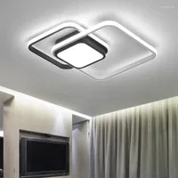 Ceiling Lights Acrylic Surface Mounted Light With Remote Control Led Lamp Living Room Luminaries Modern Simple Rectangle Luces