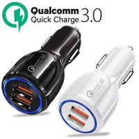 QC3.0 Certified Quick Charge Dual 2 USB Port Fast Car Charger 36W Accessory for Mobile Phone