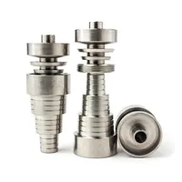 6 In 1 Universal DOMELESS 10MM 14MM 18MM TITANIUM NAIL Male Female Ti Nails For all oil rigs glass water bongs 295y