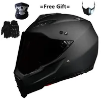 Mate black Dual Sport Off Road Motorcycle helmet Dirt Bike ATV D O T certified M Blue full face casco for moto sport13217