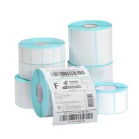 500pcs/roll 100x100mm Rótulo térmico Adesivo papel em branco Auto -adesivo Impressão térmica Impressão de caixa impermeabilizada Endereço de barriga para transporte logístico de armazém