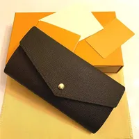 2022 Designers PORTEFEUILLE SARAH WALLET Women's Envelope Flap Emilie Josephine Long Wallets Card Holder Purse Mini Pochette 217Q
