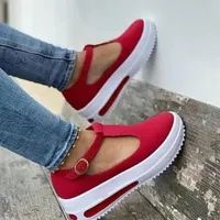 Women Shoes Summer Pumps Chunky Plus Size 35-43 Breathable Mesh Sneaker Wedges Shoes Female Beach Slippers241U