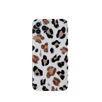 For Iphone Phone Cases Protective Cover Leopard Skin Couples Se2020 Matte Soft Silicone Xr Xs 12Pro 11 12 Pro Max X 7 8 Plus