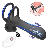 Sex-appel Masser Penis Ring Cock Vibrator Wireless Remote Control Cockring Cockring Vaginal Stimulator Toys For Couple Men Male Peni Sleeve