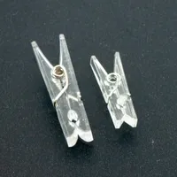 Petites pics à linge transparentes pour clips à linge en papier à linge Decoration artisanat Clips Mini taille Clip plastique 20220924 Q2