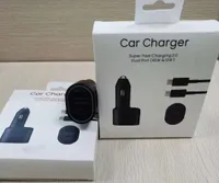 oem quality 45w Car Charger Adapter super fast charging 2.0 dual ports a and c Bullet quick adaptive car sockets for Samsung s22 note10