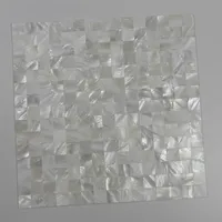20x20mm cor branca cor mãe de pérolas mosaico de casca de ladrilho semestre de malha de ladrilho Bather Bathrower #ms123290q