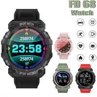 FD68 Men Smart Watch with Blood Pressure Tracking Fitness Monitoring Information Reminder Bluetooth Incoming Miss Wristwatches 0924