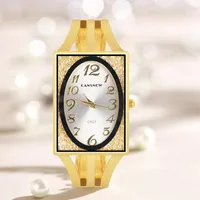 ساعة معصم Cansnow Bangle Watch Wathes Watches Stains Steel Steel Swelet Quartz Wrist للسيدات تصميم الإناث على مدار الساعة