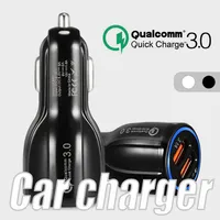 QC3.0 Car Charger Dual USB Ports Fast Charging Adapter 3.1A Quick Charger For Universal Phones