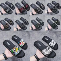 Newest Men's shoes sandals and slippers street hip-hop sports tide brand personality word slip non-slip indoor and outdoor we242M