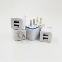 5V 2.1 Wall Charger Double Usb Ac Travel Plug Many Colors To Choose Hot Item