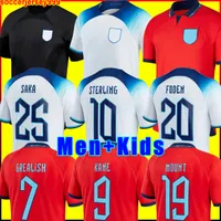 Kane Sterling Soccer Jersey 2022 2023 Rashford Englands Sancho Grealish Mount Foden Maguire World Cup 22 23 National Football Shirt Men Kids Kit Sets Uniforms Tops