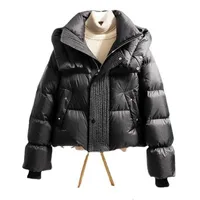 Parkas 2022 New Women 's Thicken White Hooded Jacket Duck Down Bread Coat 한국 고급 겨울 따뜻한 스노우웨어 패션 브랜드 0924