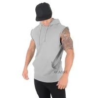 Stringer Tank Tops Men Gym Clothing Bodybuilding Alcyfeless Muscle Hoodie SMJ02