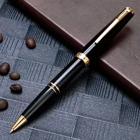Promotion black ballpoint pen school office stationery luxurs gel Roller ball pens