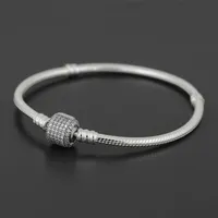 Authentic 925 Sterling Silver bracelet Bangle with LOGO Engraved for European Charms and Bead 10pcs lot You can Mixed size sh154J