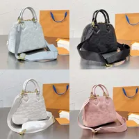 Luxurys Designer Shell Bag ALMA BB Embroidery Thread Embossing Leather Classic Top Ladies Handbag Women Cossbody Purse Totes Shoulder Bags Handbags Wallet