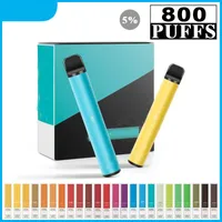 800 1600 Puffs Vape 50 kolorów elektroniczne papierosy jednorazowe urządzenie Vape 550 mAh Bateria 2.5 3,2 ml wstępnie wypełniona przenośna para vs Bang xxl ESCO Bars Elux Legend