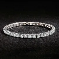 Swarovski - Women's Chain Tennis Bracelet Jewelry Party Gifts Crystal Decoration Elegant Korean Style Accessories258Q