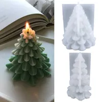 Candles Scented Silicone Candle Mold DIY New Santa Christmas Tree Gypsum Handmade Soap Cake Chocolate Molds Resin Making 0924