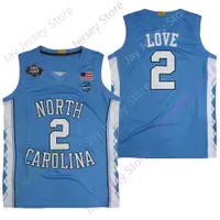 Kuzey Carolina Basketbol Forması NCAA Koleji Caleb Aşk Beyaz Bebek Mavi Boyut S-3XL Tüm Dikişli Genç Erkekler
