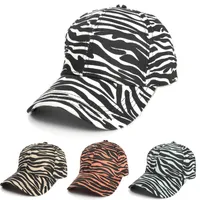 Zebra Print Baseball Cap Hard Top Caps Ponytail Fashion Casual Curved Brim Sun Hatfor Men Women Peaked Hat 2111326