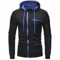 men's Hoodies & Sweatshirts Fashion Casual Plus Velvet Gradient Sweater Foreign Trade Europe And The United States Zipper Hoodie Autumn Wint 40U1#