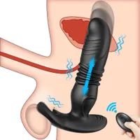 Wibratory teleskopowy prostata masażer bezprzewodowy wibrator analny Dildo dla mężczyzn kobiety Mężczyźni Masturbatorzy Plug Sex Toy Adult 18 Sexshop