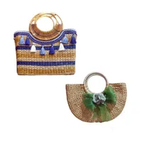 Luxury Handbags Fashion Bag For Women Luxurious Designers Bags Purses Ladies Hand Bags Water Hyacinth Handmade Bag New Design Woven Bag Best Natural Material