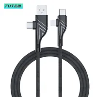 Chargers Cables Tutew 4 in 1 USB Cable 60W Type C Cable For iPhone 13 12 11 Pro Max USB C Cable PD 3A For Samsung Xiaomi Huawei Charger Cord W220924