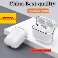 F￶r AirPods 3: e gen Pro Air Pods 2 Airpod Headphone Accessories Crystal Clear Transparent Case Cover AirPods Airpoding 3 Protector av DHL