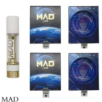 Madlabs 0.8ml 1.0mlアトマイザー510セラミックカートリッジ空の使い捨てベイプペン2.0mm厚さのオイルホールMad Labs Vaporizer Cartridgesパッケージング