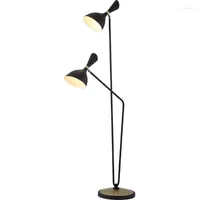 Floor Lamps Nordic Iron Art Lamp Modern For Living Room Bedroom Office Indoor Vertical Fishing Standing Black Lights