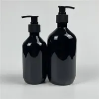 Storage Bottles 300ML 500ML X 20 Black PET Lotion Pump Bottle Plastic Cosmetic Container Empty Shampoo Sub-bottling Shower Gel Thickened