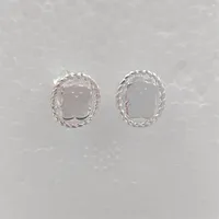 Bear Jewelry 925 Sterling Silver earrings Pendientes Camee De Plata Fits European Jewelry Style Gift 712323620224H