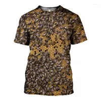 남성용 T 셔츠 여름 티셔츠 Ms. 벌 스웨트 셔츠 3D 프린트 성격 라운드 넥 짧은 슬리브 유니와이드 힙합 꼭대기 티 남성 셔츠 6xl