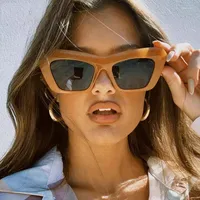 Sunglasses Brand Cat Eye Woman Fashion Designer Vintage Sun Glasses Female Personality Outdoor Ladies Shades