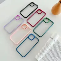 Electroplated Acrylic Transparent Phone Cases Scratch Resistant Cell Phone Case For iphone 14 13 Pro XS Max 12 11 Clear Mobile Cover