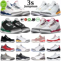 .men basketball shoes 3s jumpman 3 Cardinal Red Pine Green Racer Blue Cool Grey Hall of Fame Court Purple Laser Orange mens trainers outdoor