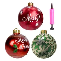 Christmas Decorations 60cm Christmas Balls Decoration Outdoor Atmosphere Xmas Tree Ornament PVC Inflatable Toy Balls Home Christmas Gift 2022 Latest G220924