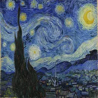 Die Sternennacht von Vincent van Gogh ￖlmalerei Reproduktion auf Leinwand f￼r Wohnzimmer Wanddekoration Hand bemalt Museum Qualit￤t NO230Q