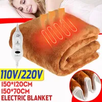 110 В/220 В Зимнее электрическое одеяло с толстым нагревателем с двойным теплее теплее 150x120 см. Нагреваемое одеяло Термостат Электрический нагреватель одеяло