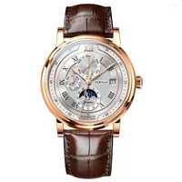 Armbandanw￤chter Borman Mens Automatic Uhren Luxus Uhrenmodemikummechanische Armbanduhr wasserdichte Saphirkristallmonatswoche 24 Stunden 24 Stunden