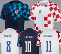 2022 2023 Croacia Puchar Świata Koszulki piłkarskie Chorwata 22 23 Croazia Modric Perisic Rakitic Mandzukic Kovacic Republika Hrvatka Football Shirt Men Kit Kit Mundlid