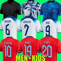 2022 Mead Englands Soccer koszulka Inglaterra Kane Sterling Rashford Sancho Grealish Foden Saka 23 23 National Pre Match Shirt Football Shirt Women Men Sets Sets