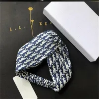 Designers Silk Cross Elastic Women Headbands Letter Printing Girls Hair bands Scarf Hair Accessories Gifts Headwraps249s