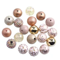 Synthetic Quartz Kwoi vita AM-010 Custom Design Mix Acrylic beads for Kids Chunky beaded Necklace Jewelry 20mm 50pcs A lot 220923